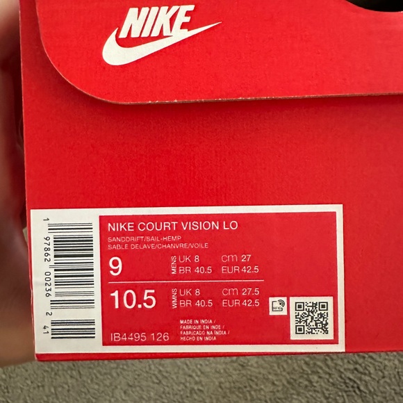 Nike Court Vision Low Next Nature Sneaker - Sanddrift - Picture 3 of 8